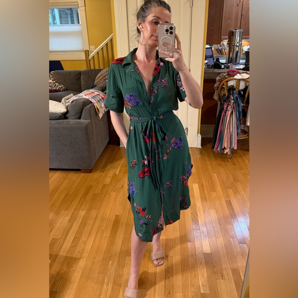 Maeve Anthropologie Shirt Dress Pockets
